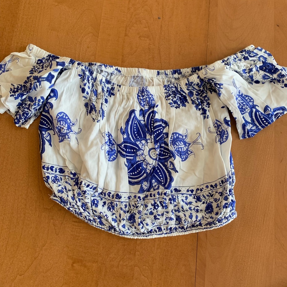 Off the shoulder crop top